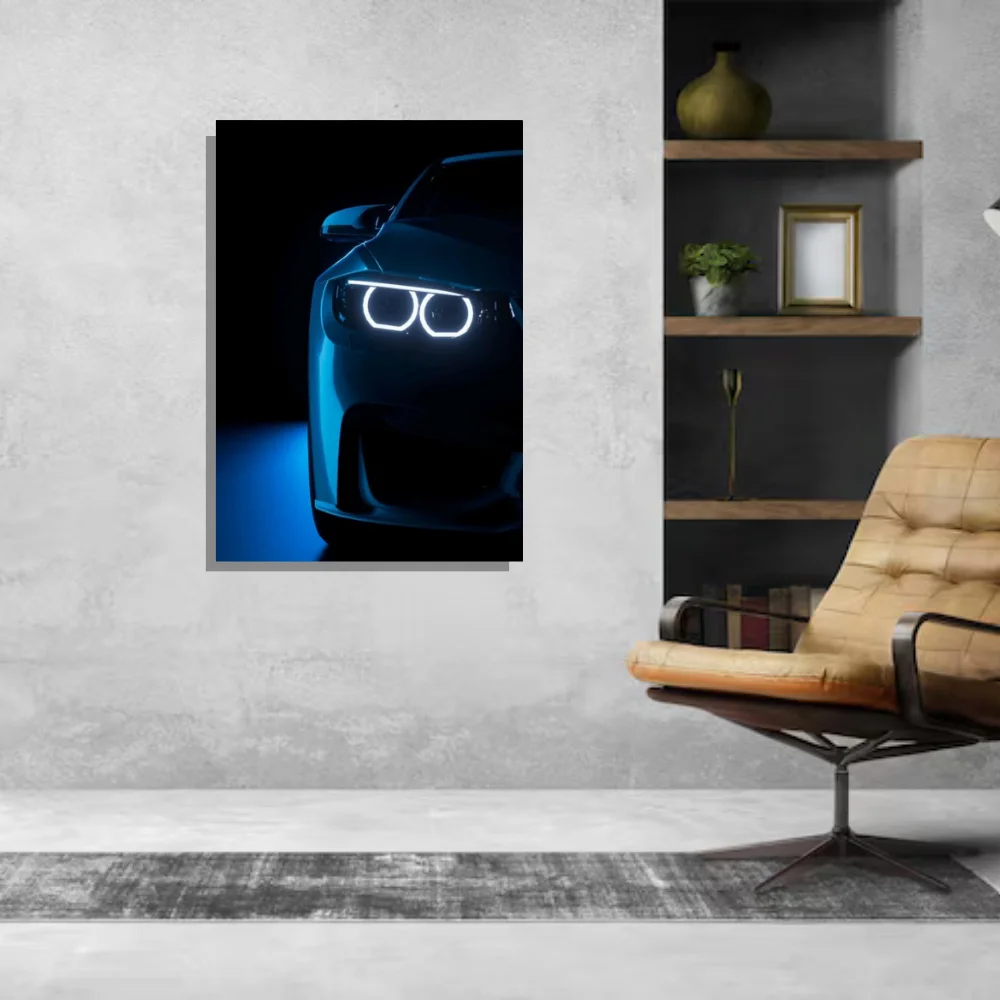 Djane Studio Neon Wall Frame | Acrylic Neon Car Frame for Living Room, Bedroom, Office & Gaming Room | Modern Home Décor | Pack of 1 | Size 12x18 Inch